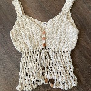 Boho Beach Top, Handmade/Crocheted
